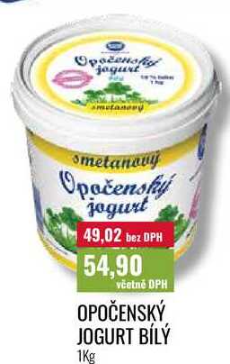 OPOČENSKÝ JOGURT BÍLÝ, 1Kg 