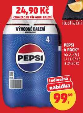 PEPSI 4 PACK, 4 x 2,25 l