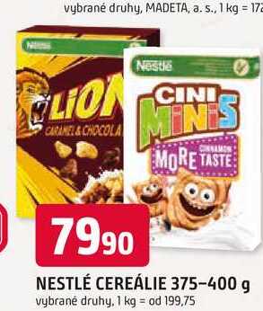 NESTLÉ CEREÁLIE 375-400 g