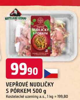 VEPŘOVÉ NUDLIČKY S PÓRKEM 500 g 
