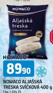 NOWACO ALJAŠSKÁ TRESKA SVÍČKOVÁ 400 g 