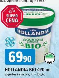 HOLLANDIA BIO 420 ml jogurtová zmrzka
