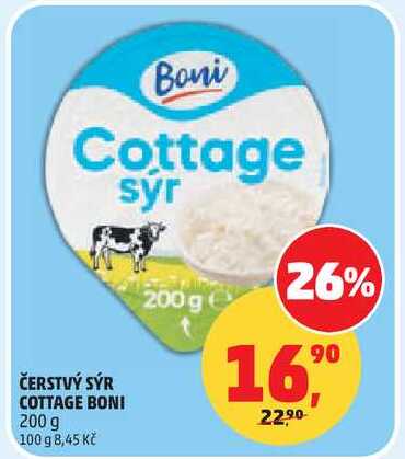 ČERSTVÝ SÝR COTTAGE BONI, 200 g