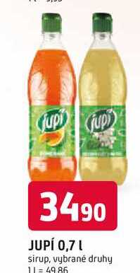 JUPÍ 0,7l sirup