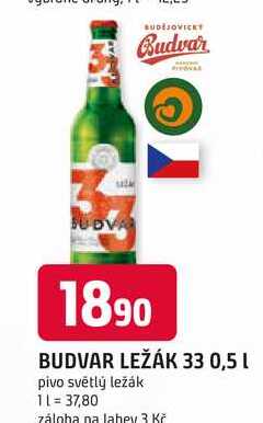 BUDVAR LEŽÁK 33 0,5 L