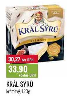 KRÁL SÝRŮ, krémový, 120g