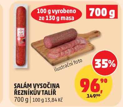 SALÁM VYSOČINA ŘEZNÍKŮV TALÍŘ, 700 g 