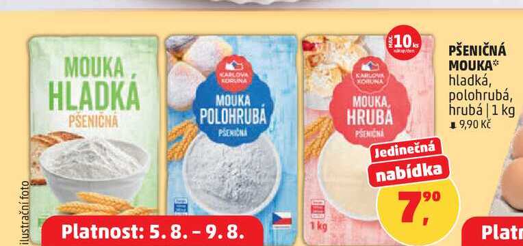 PŠENIČNÁ MOUKA hladká, 1 kg