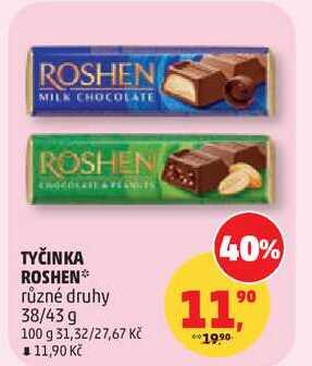 TYČINKA ROSHEN různé druhy, 38/43 g