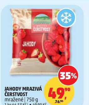 JAHODY MRAZIVÁ ČERSTVOST mražené, 750 g
