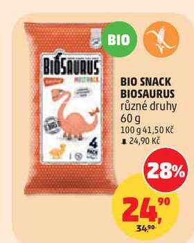 BIO SNACK BIOSAURUS různé druhy, 60 g
