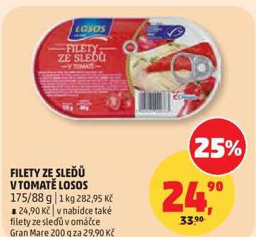FILETY ZE SLEĎŮ VTOMATĔ LOSOS, 175/88 g