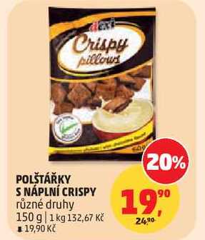 POLŠTÁŘKY S NÁPLNÍ CRISPY různé druhy, 150 g