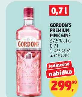 GORDON'S PREMIUM PINK GIN 37,5% alk., 0,7 l