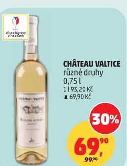CHÂTEAU VALTICE různé druhy, 0,75 l