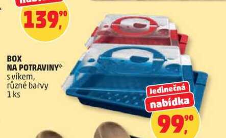 BOX NA POTRAVINY s víkem, různé barvy, 1 ks  