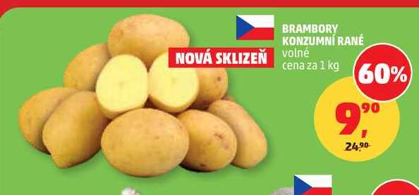 BRAMBORY KONZUMNÍ RANÉ volné, 1 kg