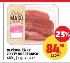 VEPŘOVÉ ŘÍZKY Z KÝTY DOBRÉ MASO, 600 g