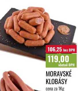 MORAVSKÉ KLOBÁSY, cena za 1Kg 