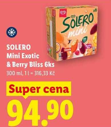 SOLERO Mini Exotic & Berry Bliss 6 ks, 300 ml