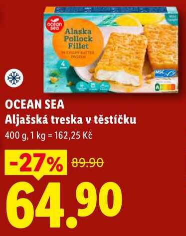 OCEAN SEA Aljašská treska v těstíčku, 400 g