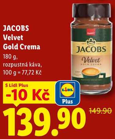 JACOBS Velvet Gold Crema, 180 g