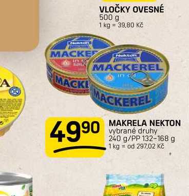 MAKRELA NEKTON vybrané druhy 240 g/PP 132-168 g