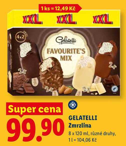 GELATELLI Zmrzlina, 8x 120 ml