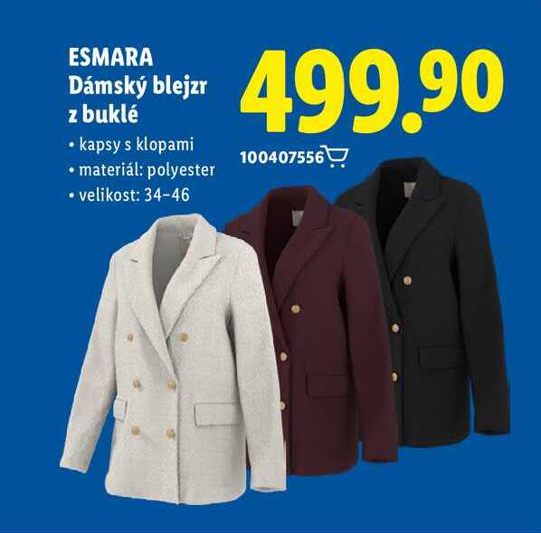 ESMARA Dámský blejzr z buklé 