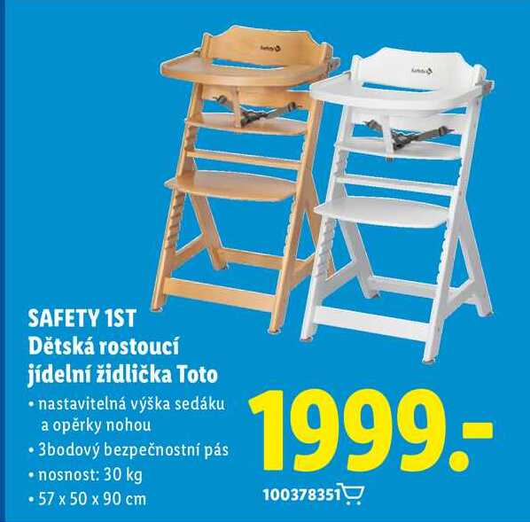 SAFETY 1ST Dětská rostoucí jídelní židlička Toto