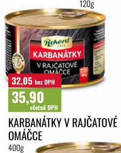 KARBANÁTKY V RAJČATOVÉ OMÁČCE, 400g  