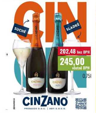 CINZANO PROSECCO D.O.C | ASTI D.O.C.G. 0,75l