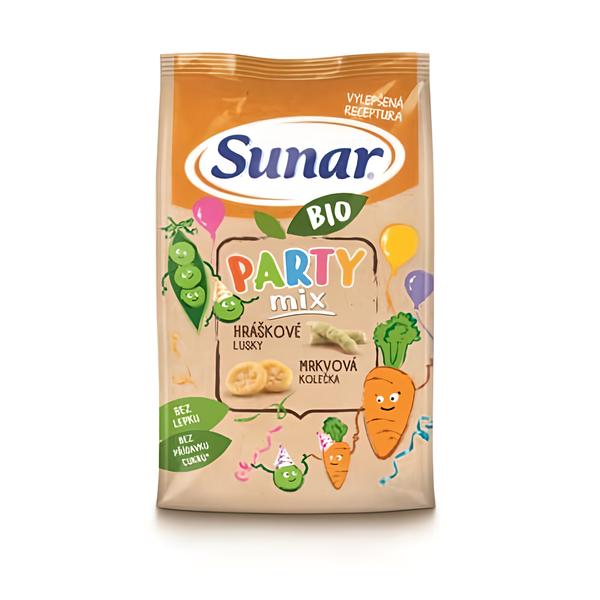Sunar BIO Dětské křupky mrkvové a hráškové Party mix