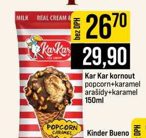 Kar Kar kornout popcorn+karamel arašídy+karamel 150ml