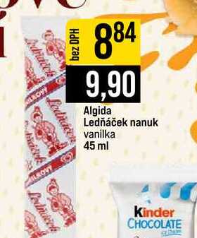 Algida Ledňáček nanuk vanilka 45 ml 