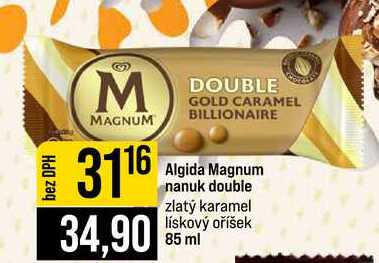Algida Magnum nanuk double zlatý karamel lískový oříšek 85 ml 