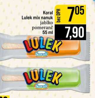 Koral Lulek mix nanuk jablko pomeranč 55 ml