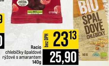 Racio chlebíčky špaldové rýžové s amarantem 140g