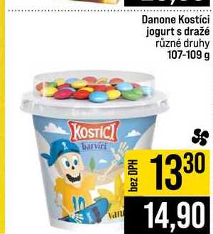 Danone Kostíci jogurt s dražé různé druhy 107-109 g