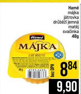 Hamé májka játrovka drůběží jemná matěj svačinka 48g 