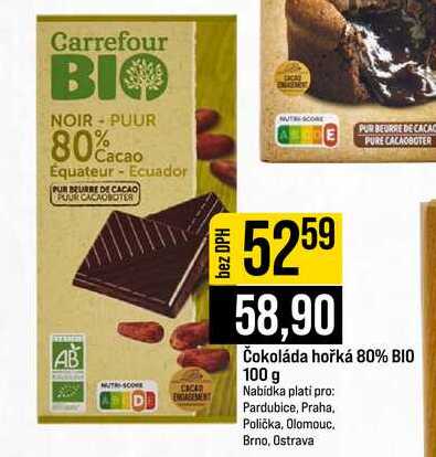 Čokoláda hořká 80% BIO 100 g 