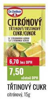 TŘTINOVÝ CUKR citrónový, 15g