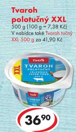 Tvaroh polotučný XXL, 500 g