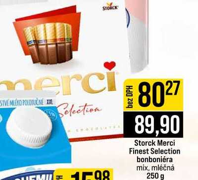 Storck Merci Finest Selection bonboniéra mix, mléčná 250 g