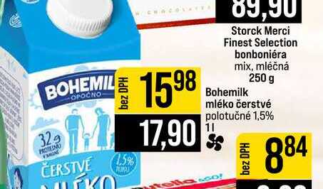 Bohemilk mléko čerstvé polotučné 1,5% 1l