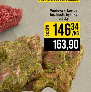 Vepřová krkovice bez kosti, bylinky plátky 1kg