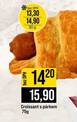 Croissant s párkem 75g