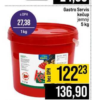Gastro Servis kečup jemný 5 kg
