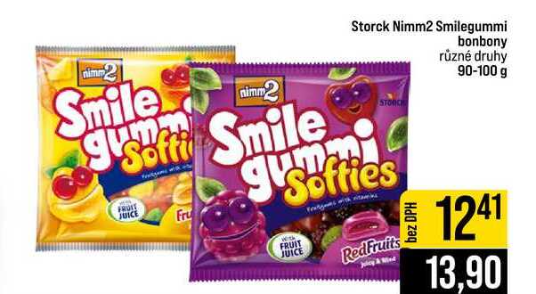 Storck Nimm2 Smilegummi bonbony různé druhy 90-100 g