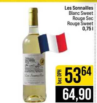Les Sonnailles Blanc Sweet Rouge Sec Rouge Sweet 0,75l